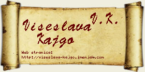 Višeslava Kajgo vizit kartica